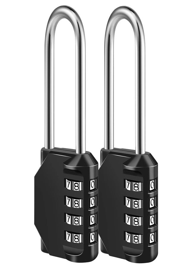 Sakar 4 Digit Outdoor Waterproof Resettable Combination Padlock | Heavy Duty Long Shackle Lock for Gate, Gym, Fence, Storage, Shed, Locker Anti-Rust Security Code & Indoor Use Strong Steel Maximum - Image 1